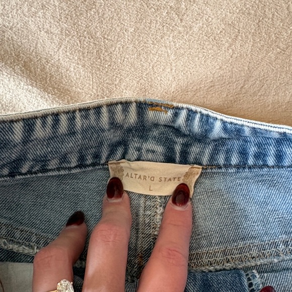 Altar’d State Denim Rhinestone Shorts - Picture 3 of 3